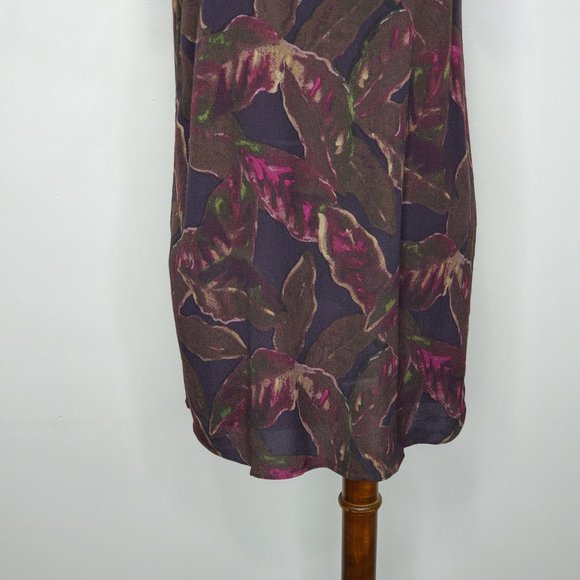 Wilfred Free Watercolor Leaf Pattern Pullover Shift Dress Size XS - Picture 3 of 12